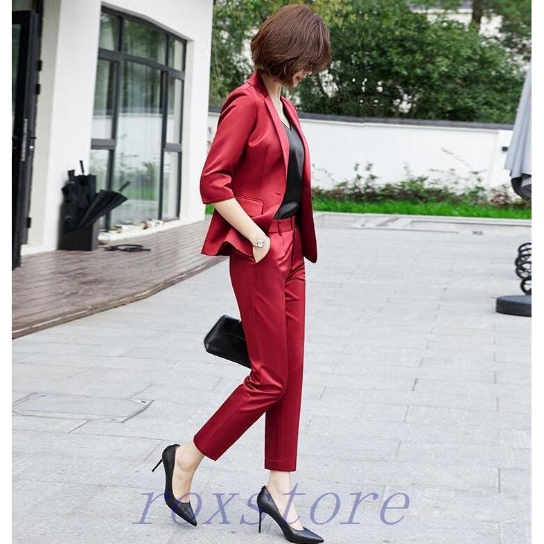 正規品 パンツスーツレディース卒業式入学式olオフィス事務服母親ママスーツビジネス大きいサイズ通勤入社就職活動無地洗えるカジュアル5分袖夏 第1位獲得 Cataractresearch Org