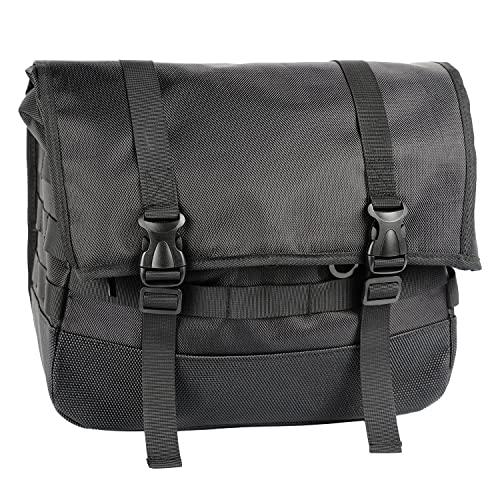 バイク用 サイドバッグ サドルバッグ 汎用 15L ブラック 大容量 ナイロン 小物収納 オートバイ適用 サブポケット サイドバッグ