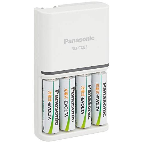 パナソニック 単3形 充電式エボルタ 4本付充電器セット K-KJ83MLE40