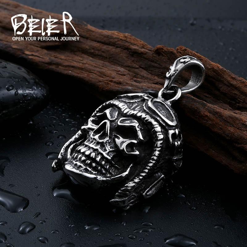 ネックレス ステンレス メンズ ペンダント ライダー スカル ガイコツ