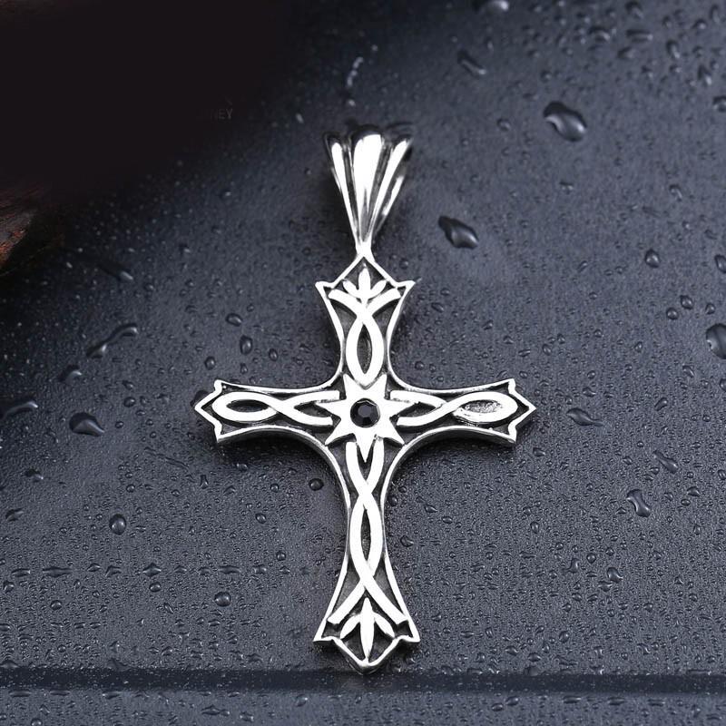 ネックレス ステンレス メンズ ペンダント クロス 十字架 パンク ユニーク 個性的 かっこいい アクセサリー プレゼント サージカルステンレス  チョーカー