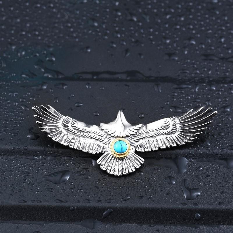 ネックレス ステンレス メンズ ペンダント ターコイズ イーグル ワシ