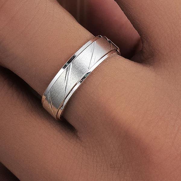 シンプルラインリング 斜線 シンプルなシルバーリング 幾何学 ステンレス 高品質316Lサージカルステンレスリング　金属アレルギー対応 スチームパンク |  | 01
