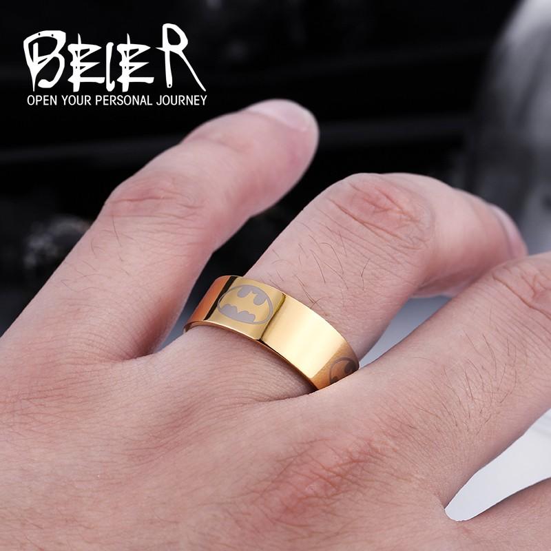 リング 指輪 メンズ ステンレス バットマンデザインリング おしゃれなファッションリング batman コウモリ 三色展開 ゴールド 316Lサージカルステンレス |  | 03