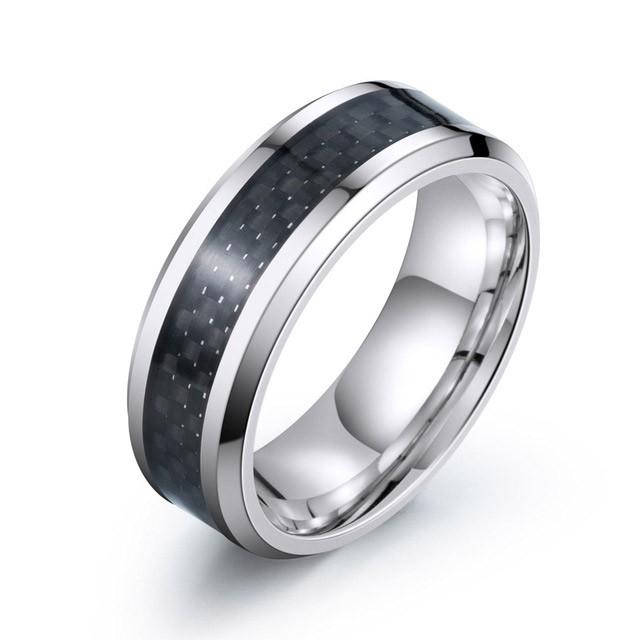 同色市松模様リング シンプルステンレスデザインリング おしゃれなファッションリング ロック 高品質316Lサージカルステンレスリング　金属アレルギー対応 | 