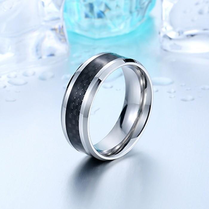 同色市松模様リング シンプルステンレスデザインリング おしゃれなファッションリング ロック 高品質316Lサージカルステンレスリング　金属アレルギー対応 |  | 05