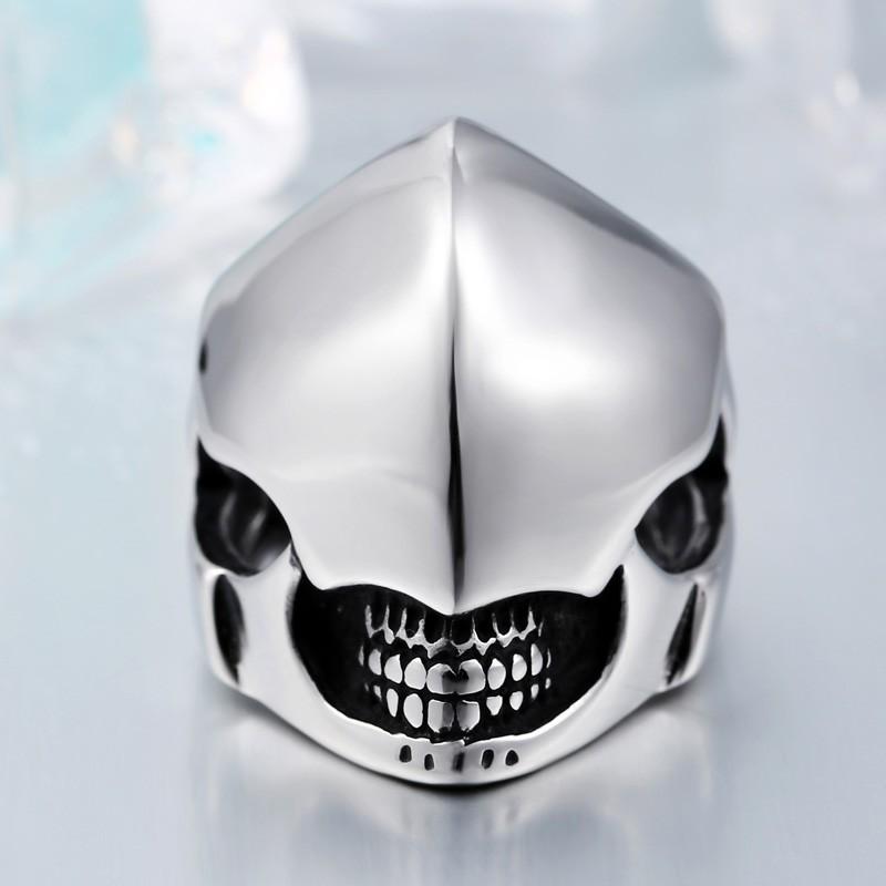 エイリアンシルバーリング 宇宙人 頭 ステンレス ロック エイリアンの頭型のリング 高品質316Lサージカルステンレスリング　金属アレルギー対応 スチームパンク |  | 03