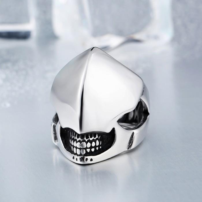 エイリアンシルバーリング 宇宙人 頭 ステンレス ロック エイリアンの頭型のリング 高品質316Lサージカルステンレスリング　金属アレルギー対応 スチームパンク |  | 04