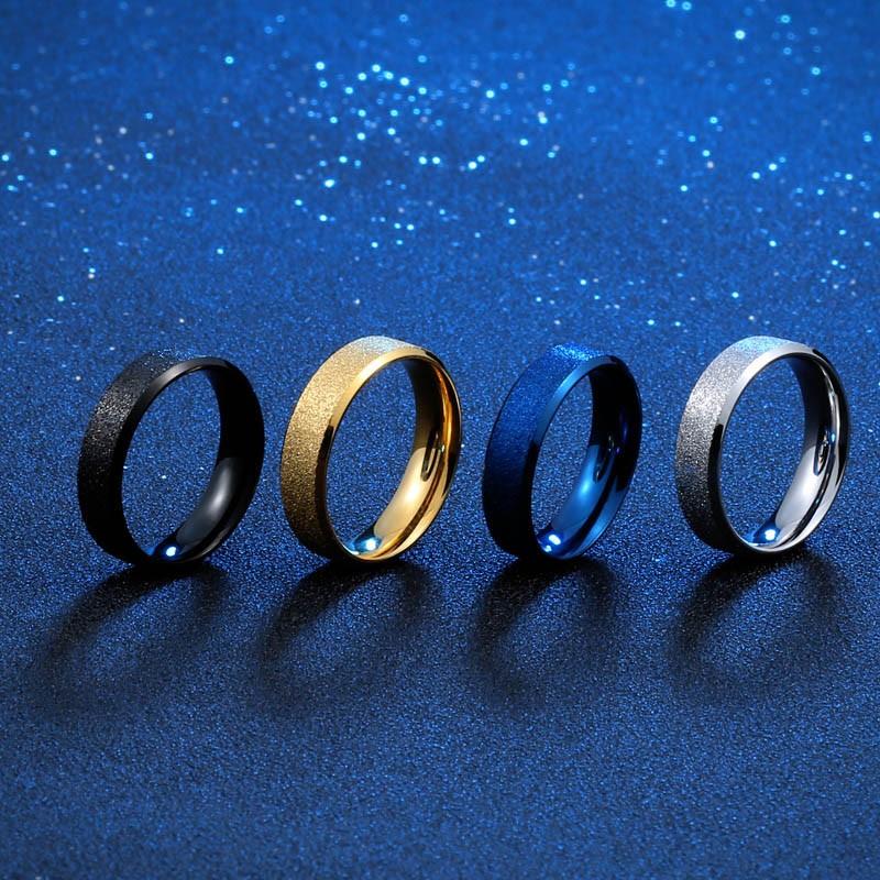 リング 指輪 メンズ ステンレス ユニセックスマッド加工シンプルリング つや消し 四色展開 重ね付けもおすすめ カップル ペア 316Lサージカルステンレス |  | 01
