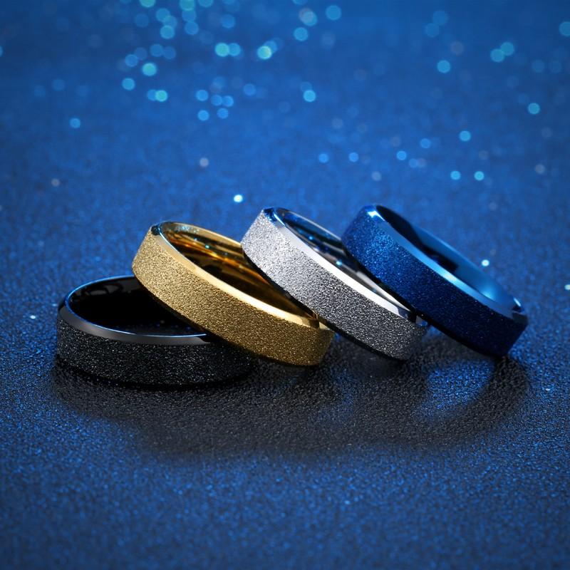 リング 指輪 メンズ ステンレス ユニセックスマッド加工シンプルリング つや消し 四色展開 重ね付けもおすすめ カップル ペア 316Lサージカルステンレス |  | 02