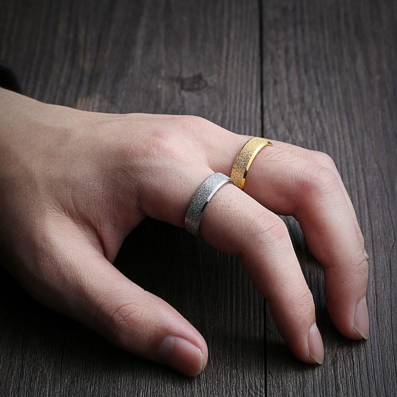 リング 指輪 メンズ ステンレス ユニセックスマッド加工シンプルリング つや消し 四色展開 重ね付けもおすすめ カップル ペア 316Lサージカルステンレス |  | 04