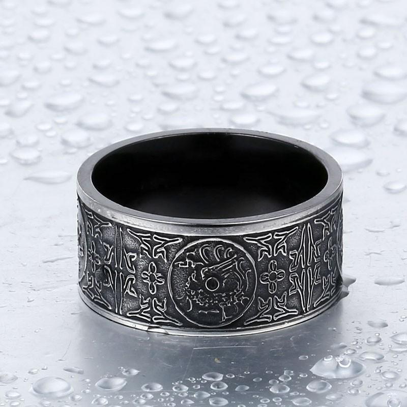 リング 指輪 メンズ ステンレス チャイナアンティークリング ゴシック 中国 模様 個性的 ユニークでおしゃれなデザインリング  316Lサージカルステンレス :beier-ring-069:ロキシー工房 通販 