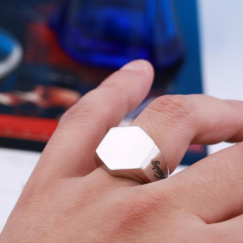 リング 指輪 メンズ ステンレス スタイリッシュ ヘキサゴン シンプル