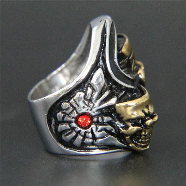 リング 指輪 メンズ ステンレス ピエロマスクリング 道化師 仮面 ユニークな装飾をあしらった存在感のあるリング ロック 個性的 316Lサージカルステンレス |  | 02