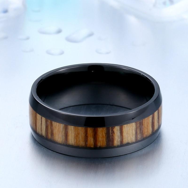 リング 指輪 メンズ ステンレス ウッドデザインリング ステンレスリング サージカルステンレス 木目 ブラック ナチュラル ウッド調 プレゼント |  | 04