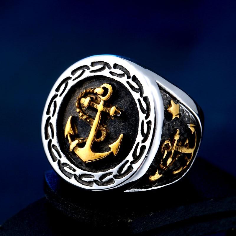 リング 指輪 メンズ ステンレス パイレーツ ステンレスリング サージカルステンレス ファッション 個性的 碇 海賊 プレゼント ユニーク 海 マリン |  | 04