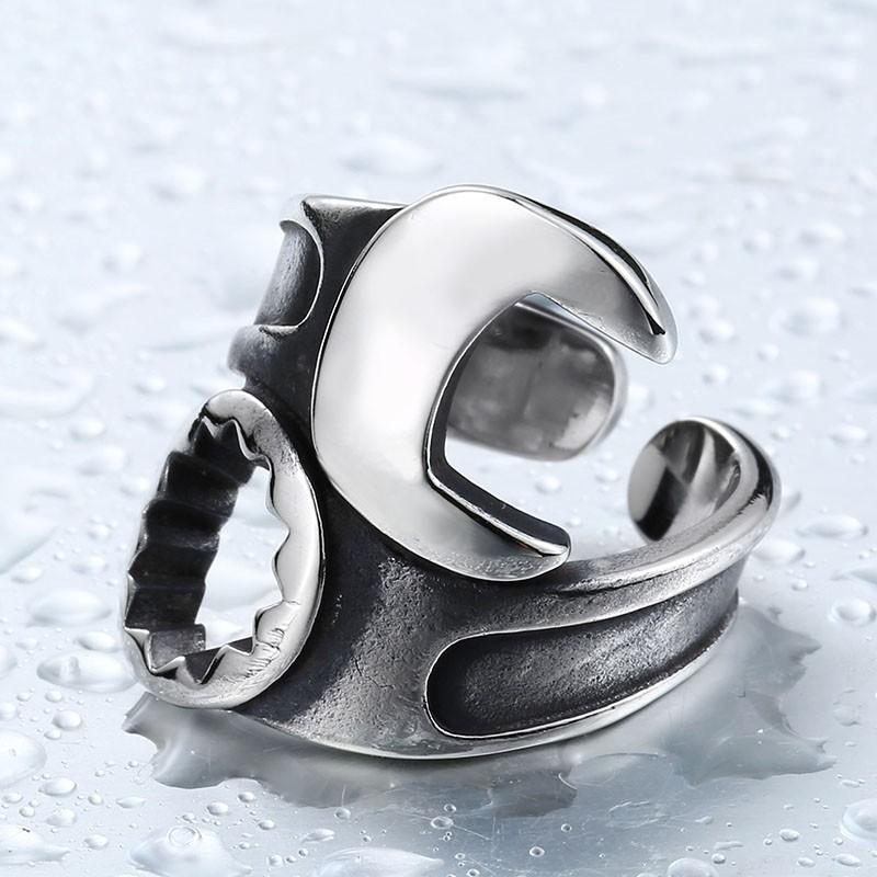 リング 指輪 メンズ ステンレス 工具 ステンレスリング サージカルステンレス シルバー スパナ ナット ユニーク かっこいい アクセサリー プレゼント |  | 02