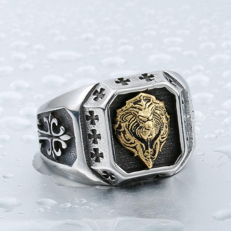 リング 指輪 メンズ ステンレス ライオン 獅子 ステンレスリング サージカルステンレス 男性 アクセサリー ゴールド シルバー かっこいい ユニーク |  | 02
