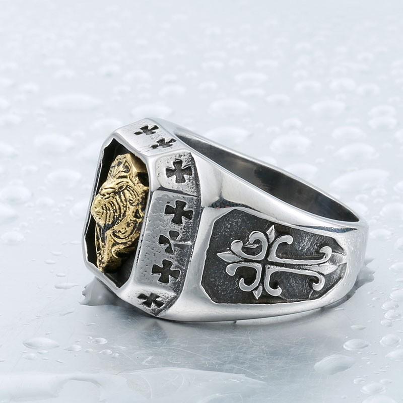 リング 指輪 メンズ ステンレス ライオン 獅子 ステンレスリング サージカルステンレス 男性 アクセサリー ゴールド シルバー かっこいい ユニーク |  | 03