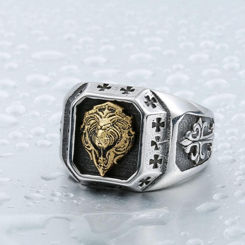 リング 指輪 メンズ ステンレス ライオン 獅子 ステンレスリング サージカルステンレス 男性 アクセサリー ゴールド シルバー かっこいい ユニーク |  | 04