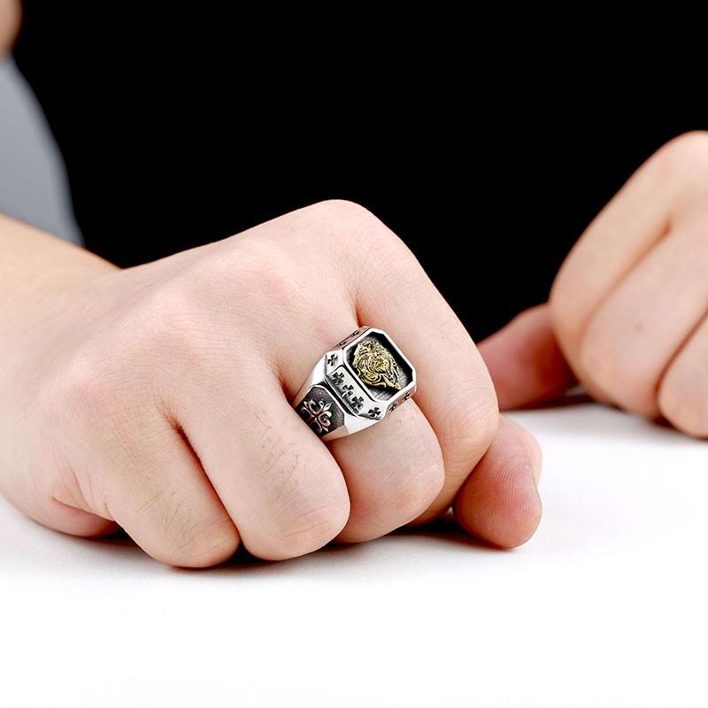 リング 指輪 メンズ ステンレス ライオン 獅子 ステンレスリング サージカルステンレス 男性 アクセサリー ゴールド シルバー かっこいい ユニーク |  | 05