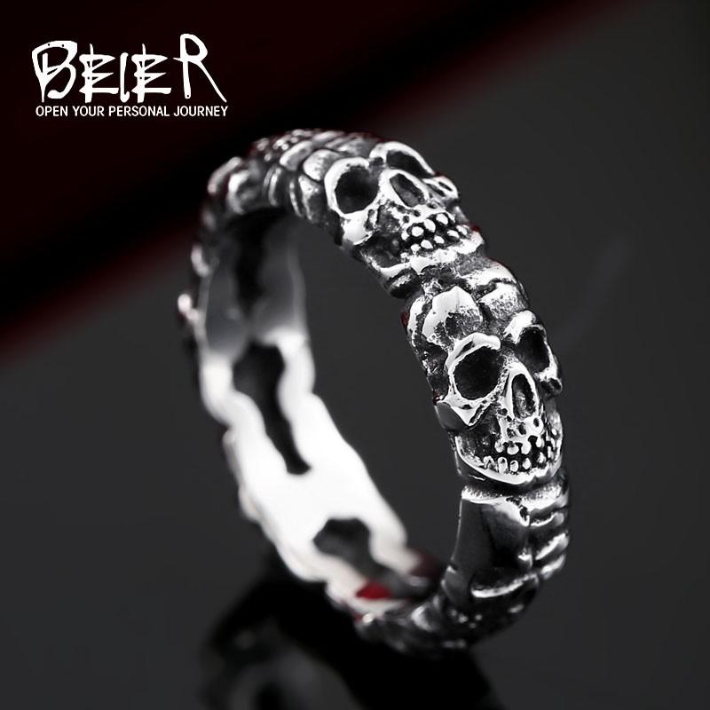 リング 指輪 メンズ ステンレス スカル サージカルステンレス ステンレスリング 細身 スタイリッシュ パンク ユニセックス V系 パンク ロック 髑髏 |  | 04