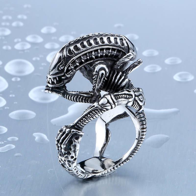 リング 指輪 メンズ ステンレス エイリアン サージカルステンレス