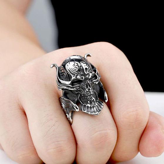 リング 指輪 メンズ ステンレス パンク スカル ステンレスリング サージカルステンレス かっこいい 髑髏 スカル ユニーク アクセサリー ギフト |  | 05