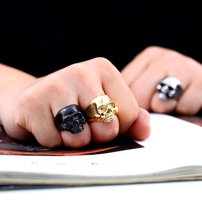 リング 指輪 メンズ ステンレス サージカルステンレス ステンレスリング 幅広 髑髏 スカル ワイド パンク ユニセックス プレゼント パンク |  | 03