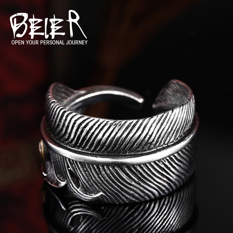 リング 指輪 メンズ ステンレス 鳥 羽根 サージカルステンレス ステンレスリング 大きめ 羽 フェザー ユニセックス 派手 プレゼント ギフト ペア |  | 01