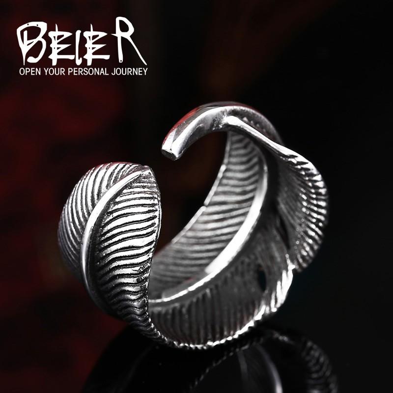 リング 指輪 メンズ ステンレス 鳥 羽根 サージカルステンレス ステンレスリング 大きめ 羽 フェザー ユニセックス 派手 プレゼント ギフト ペア |  | 02