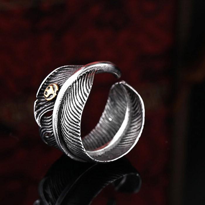 リング 指輪 メンズ ステンレス 鳥 羽根 サージカルステンレス ステンレスリング 大きめ 羽 フェザー ユニセックス 派手 プレゼント ギフト ペア |  | 05