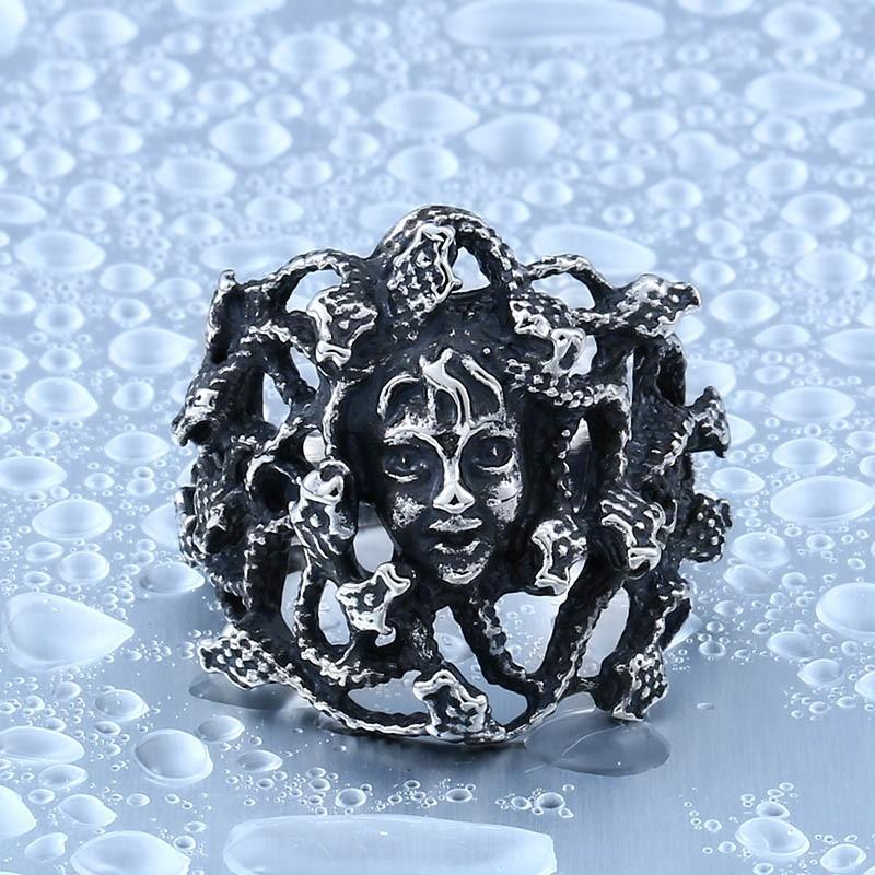 リング 指輪 メンズ ステンレス 蛇 ヘビ 爬虫類 サージカルステンレス メデューサ 女性 クール ユニセックス レディース プレゼント ギフト ゴシック ゴスロリ |  | 02