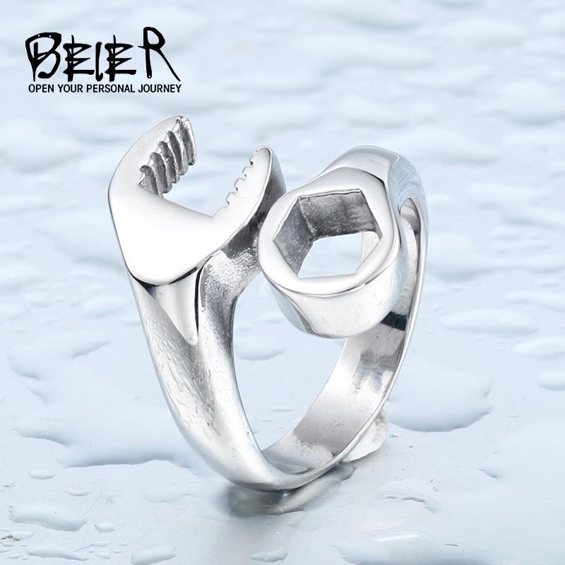 リング 指輪 メンズ ステンレス 工具リング サージカルステンレス スパナ ナット 工具 ユニーク 立体 シルバー ゴールド ブラック ユニセックス プレゼント |  | 02