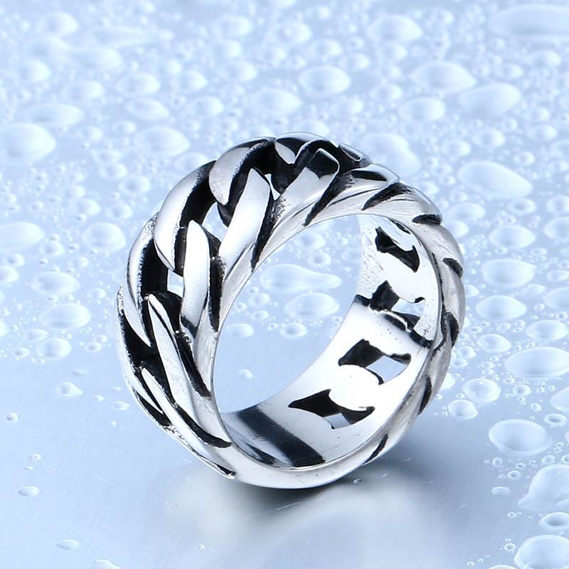 リング 指輪 メンズ ステンレス ビックチェーンリング サージカルステンレス 大きい 鎖 チェーン シンプル 個性的 アクセサリー プレゼント |  | 02