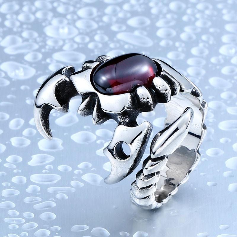 リング 指輪 メンズ ステンレス ストーンスコーピオンリング サージカルステンレス スコーピオン サソリ ストーン 立体 ユニーク ユニセックス プレゼント |  | 02