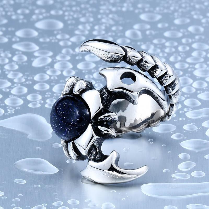 リング 指輪 メンズ ステンレス ストーンスコーピオンリング サージカルステンレス スコーピオン サソリ ストーン 立体 ユニーク ユニセックス プレゼント |  | 03