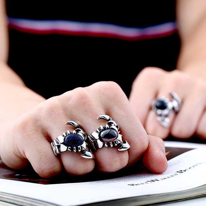 リング 指輪 メンズ ステンレス ストーンスコーピオンリング サージカルステンレス スコーピオン サソリ ストーン 立体 ユニーク ユニセックス プレゼント |  | 06