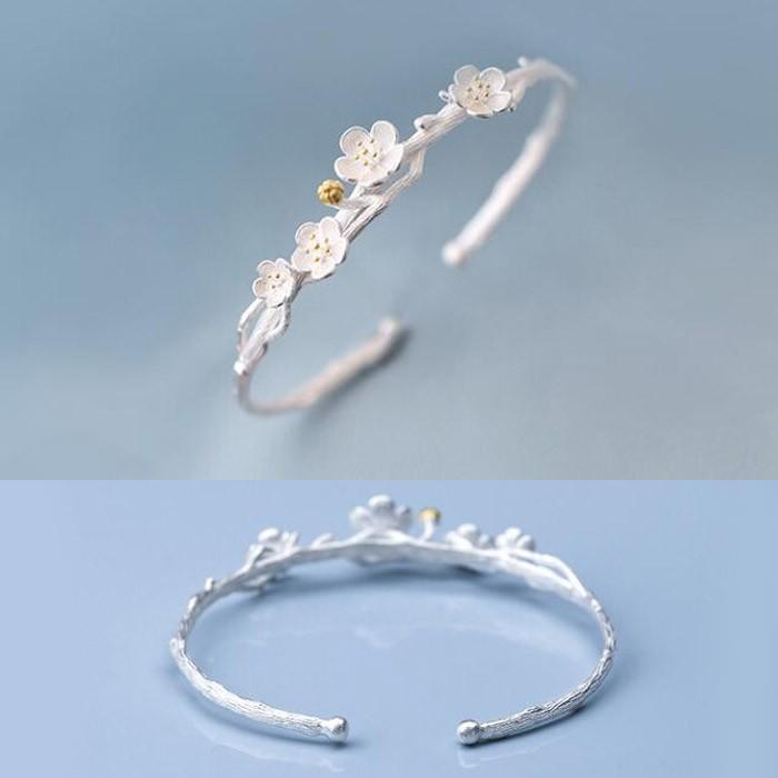 桜 ブレスレット バングル 花 サクラ さくら プレゼント ギフト