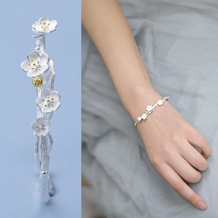 桜 ブレスレット バングル 花 サクラ さくら プレゼント ギフト ガーリー 可愛い スチームパンク パーティ ハロウィン イベント 春 入学祝 卒業祝 レディース |  | 04