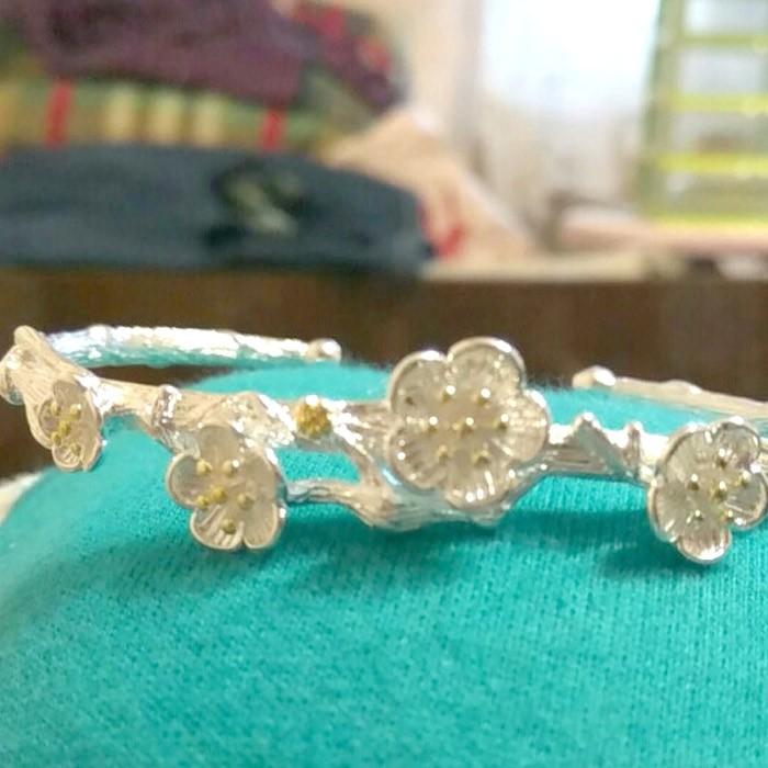 桜 ブレスレット バングル 花 サクラ さくら プレゼント ギフト