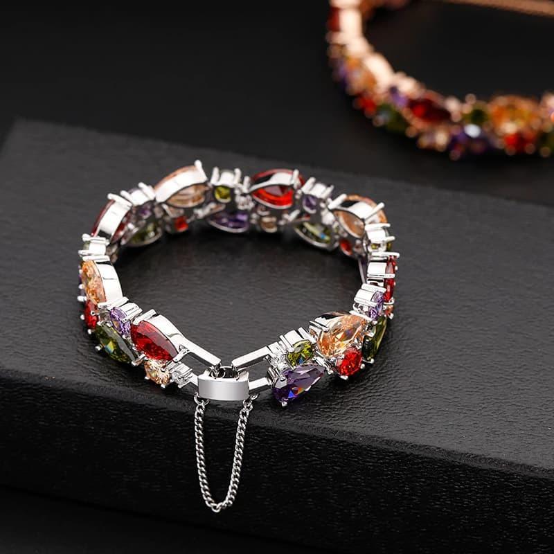 高品質 ブレスレット CZ バングル 14KGF キュービックジルコニア 5A キラキラ プレゼント ギフト ガーリー 可愛い 大人 ゴージャス エレガント パーティ |  | 02