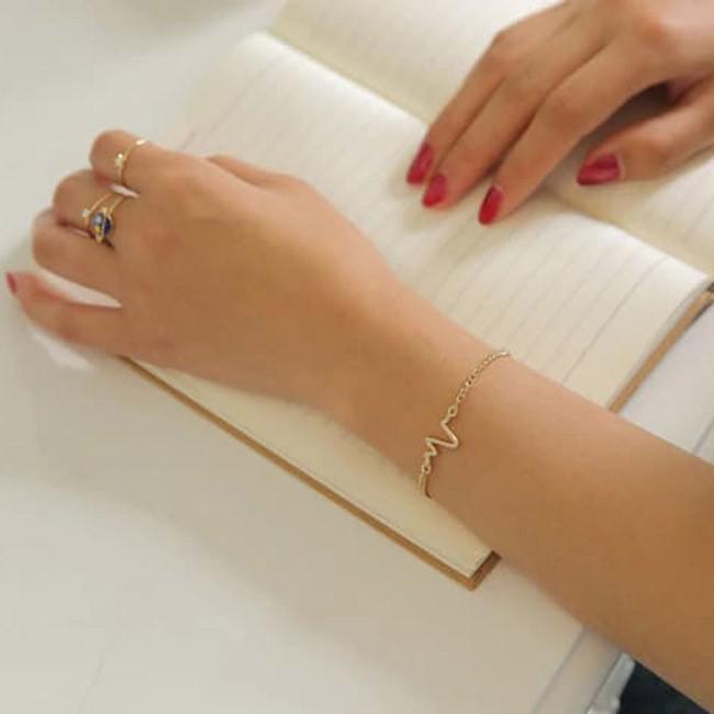 ブレスレット バングル 心電図 人気 流行 シンプル ウェーブ 心拍数 レディース メンズ ジュエリー 夏 スタイル ビーチ プレゼント ギフト ハロウィン |  | 03