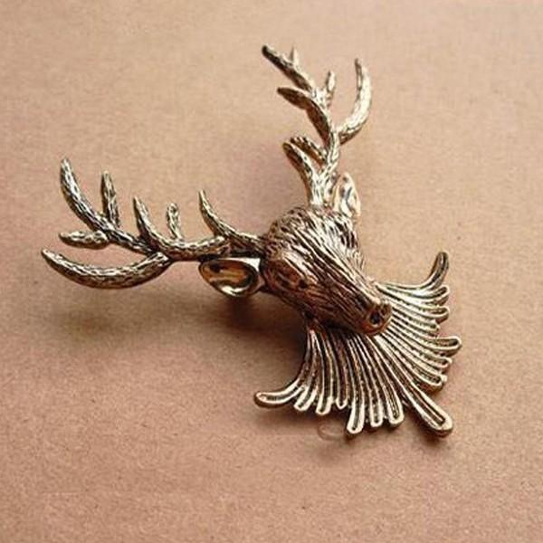 トナカイ ブローチ ヴィンテージ 鹿 アクセサリー クリスマス パーティ
