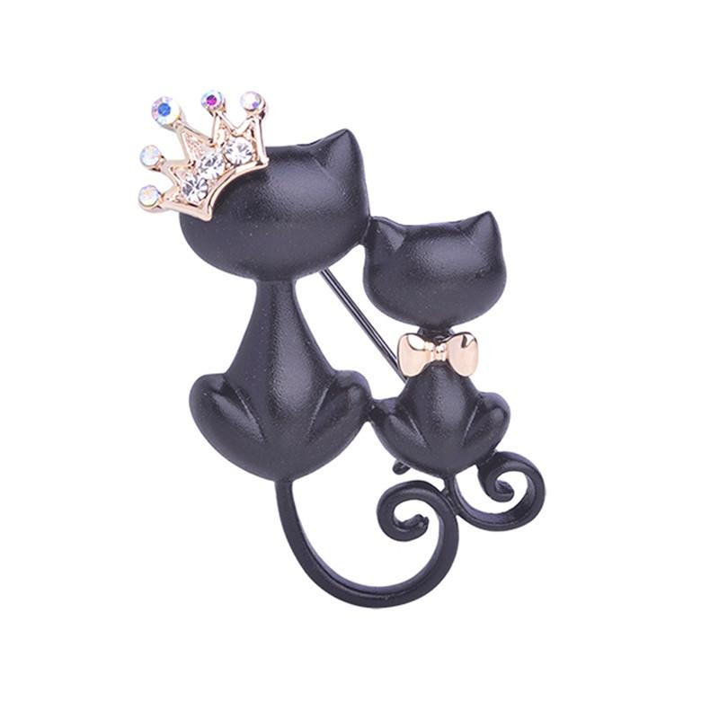 ブローチ 黒猫 ネコ 猫 ねこ ブラック キャット ピンズ プレゼント ガーリー 可愛い スチームパンク ハロウィン ギフト エレガント レディース | 