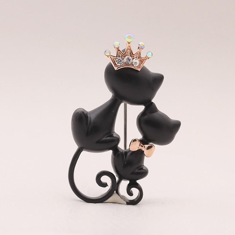 ブローチ 黒猫 ネコ 猫 ねこ ブラック キャット ピンズ プレゼント ガーリー 可愛い スチームパンク ハロウィン ギフト エレガント レディース |  | 01