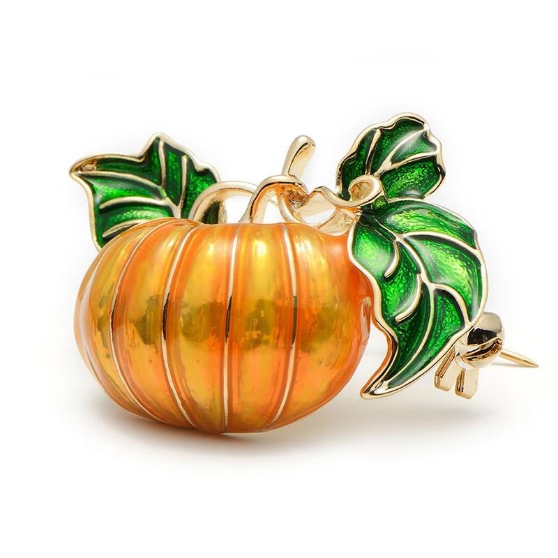 パンプキン ブローチ エナメル ピンズ かぼちゃ カボチャ 南瓜 植物