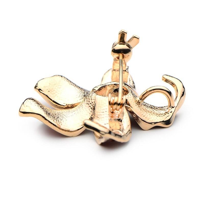 本物フラワーブローチ オーキッド ☆ケース付き☆ シンガポール オーキッド ／ オーキッド