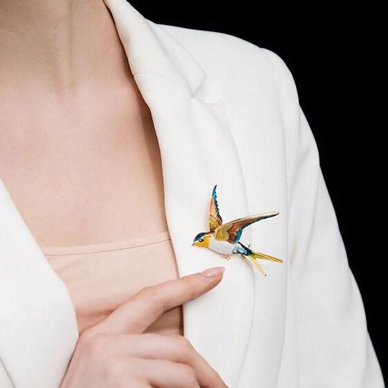 ツバメ ブローチ ネックレス 鳥 インコ 2way プレゼント ガーリー 可愛い 大人 チョーカー 燕 野鳥 エレガント ギフト スチームパンク レディース |  | 10