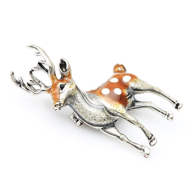 ブローチ 鹿 シカ バンビ ヴィンテージ エナメル 女性 レディース ファッション ジュエリー アクセサリー ギフト プレゼント 可愛い アニマル ピンズ |  | 01